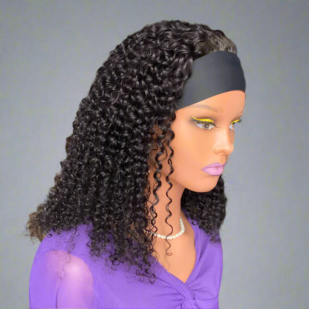 Effortless Curls – Throw-On & Go Headband Wig