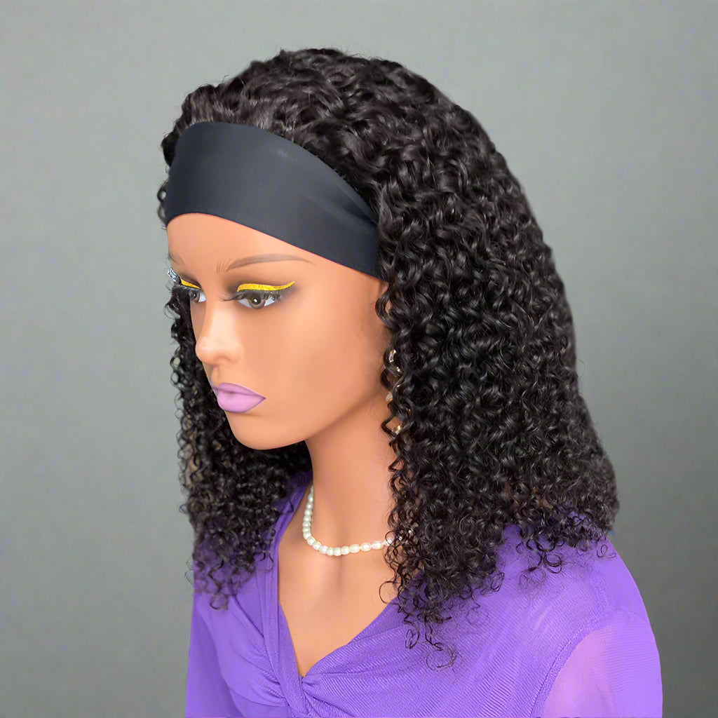 Effortless Curls – Throw-On & Go Headband Wig